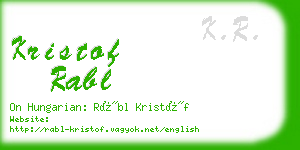 kristof rabl business card